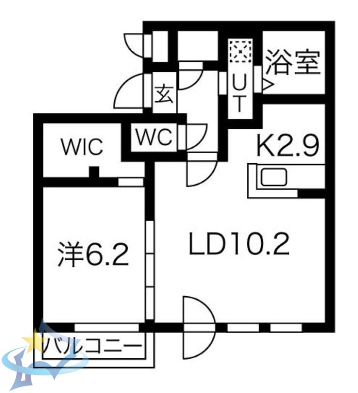 PREMIER RESIDENCE CENTRAL(1LDK/4階)の間取り写真