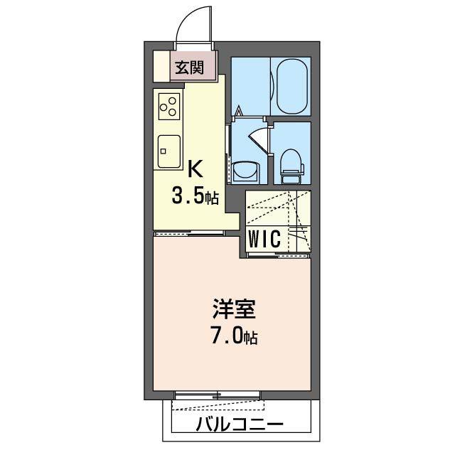 シャーメゾン花みずき(1K/1階)の間取り写真