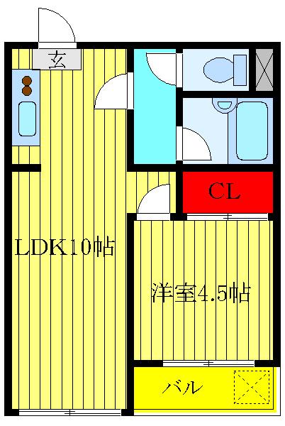 アルス赤羽(1LDK/3階)の間取り写真