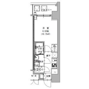 S-RESIDENCE植田ASOLEA 内覧会8月21日(1K/6階)の間取り写真