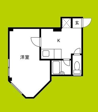 三津屋北(1K/3階)の間取り写真