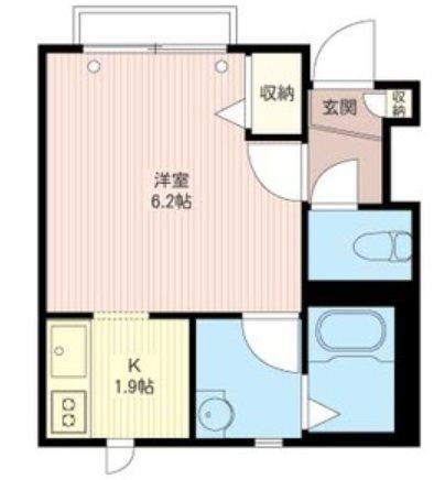 クレセール北町(1K/1階)の間取り写真