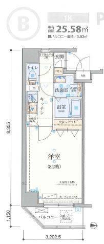リヴシティ両国弐番館(1K/8階)の間取り写真