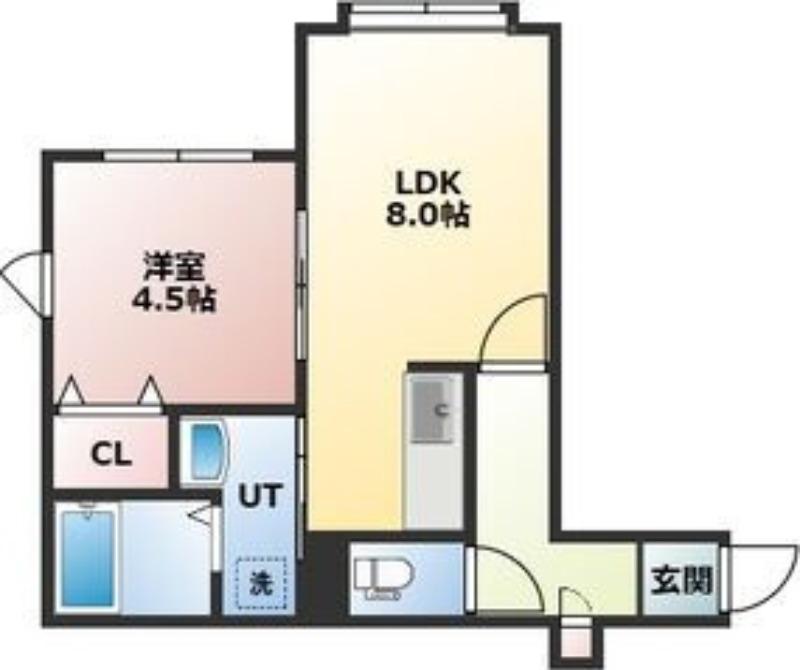 SECONDHOUSE-VILLA(1LDK/3階)の間取り写真