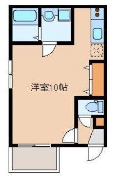 リテラ箱崎(ワンルーム/1階)の間取り写真
