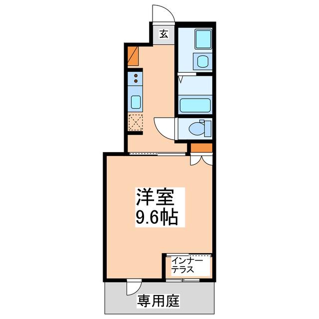 ソレイユ蓮台寺(1K/1階)の間取り写真