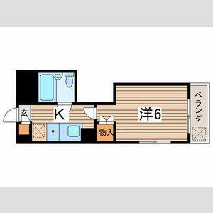 ブルーメン鈴木(1K/2階)の間取り写真