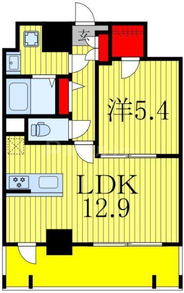 アールグレイスヒル(1LDK/4階)の間取り写真