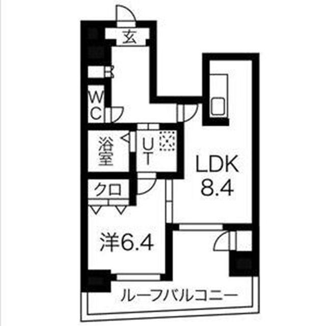 ES-GRANDE MINAMIMORIMACHIエスグランデ南森町(1LDK/7階)の間取り写真
