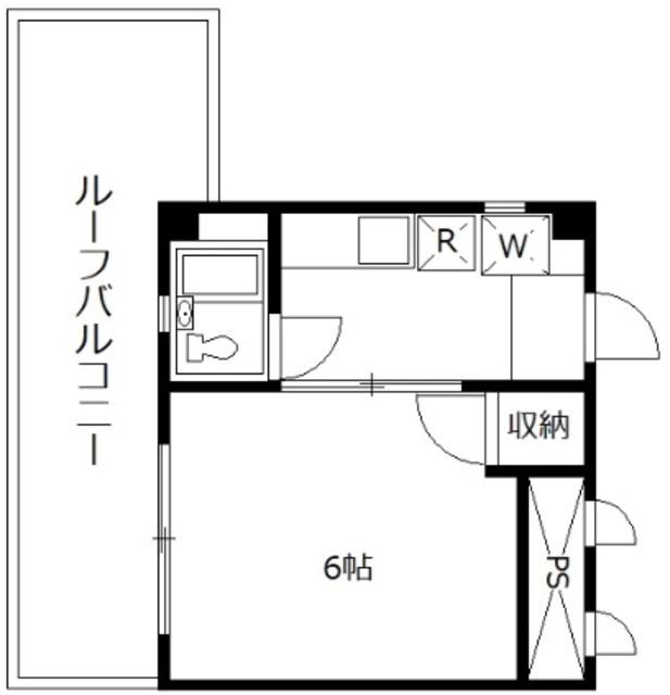 ミキハイツ(ワンルーム/3階)の間取り写真