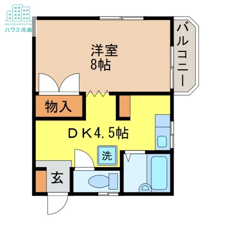 シーサイドハイツ(1DK/1階)の間取り写真