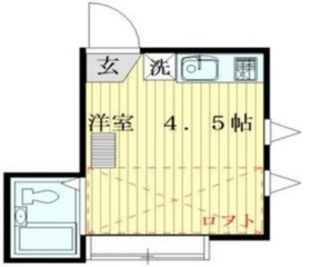 ライフピア キャピタル(ワンルーム/2階)の間取り写真