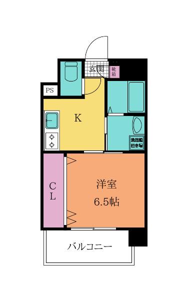 ドレスローズ(1K/9階)の間取り写真