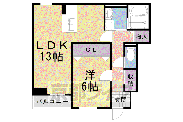 NOURISH COSIYO(1LDK/1階)の間取り写真