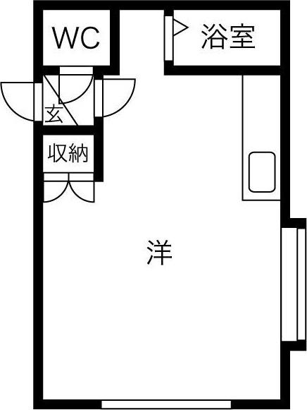 ライフステージ北26条(ワンルーム/3階)の間取り写真