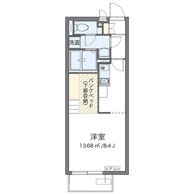 ミランダメゾン桔梗III(ワンルーム/1階)の間取り写真