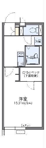 レオネクストフォレスタ(1K/2階)の間取り写真