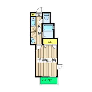 パークヒルズ岸根(1K/1階)の間取り写真