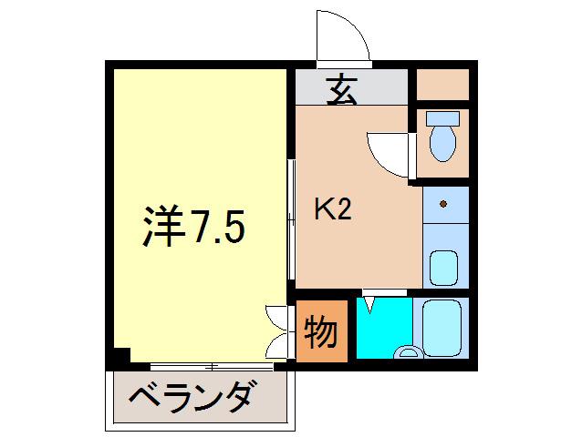 グリーンヒルズSTN(1K/3階)の間取り写真