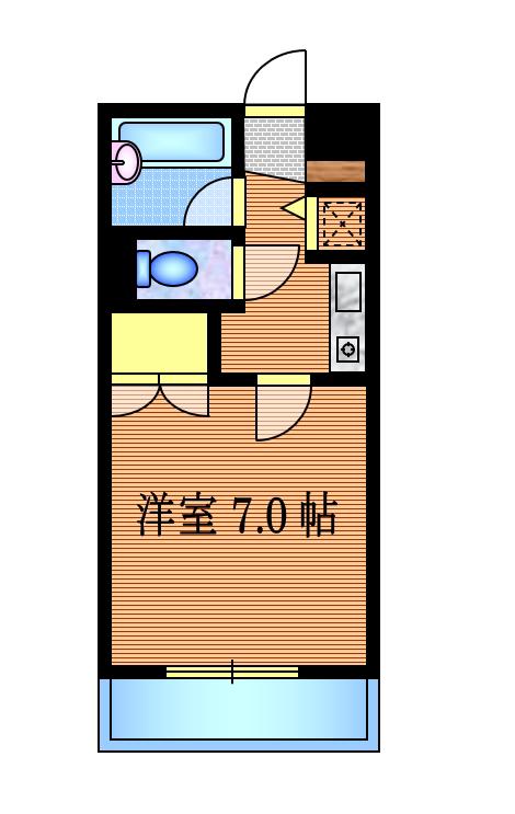 バークリーヒルズ(1K/1階)の間取り写真