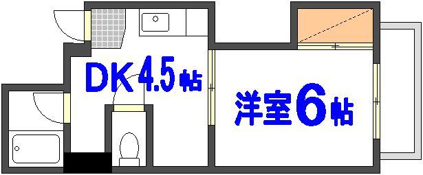 YS松本ビル(1DK/5階)の間取り写真