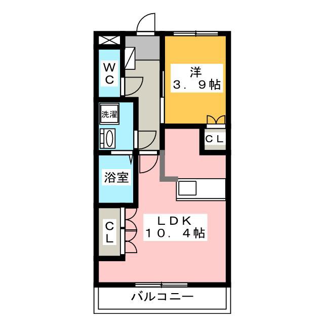 メイ・ナナラ(1LDK/1階)の間取り写真