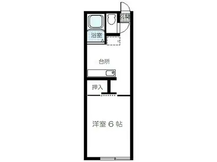 アイコーポ並松(1K/1階)の間取り写真