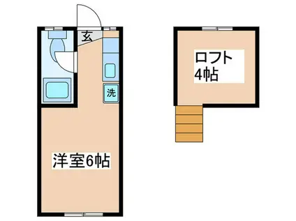 ドエル馬絹B(ワンルーム/2階)の間取り写真