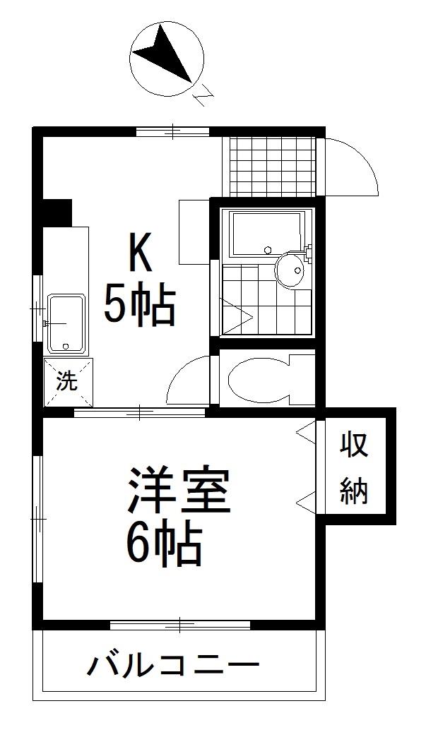 藤ビル(1K/3階)の間取り写真