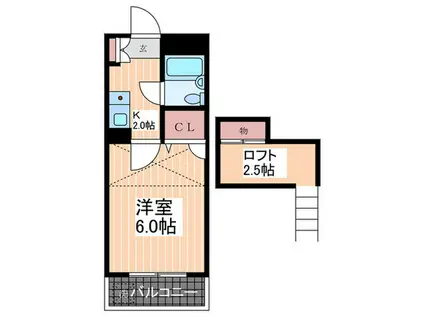 コーポタケダ(1K/1階)の間取り写真