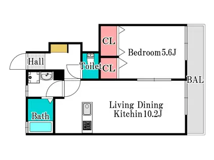 ファインII(1LDK/1階)の間取り写真