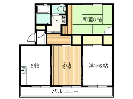 コーポ光(3DK/3階)の間取り写真