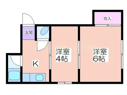 ふじマンション(2K/3階)の間取り写真