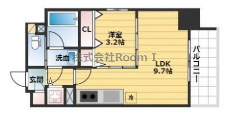 レオンコンフォート北浜(1LDK/5階)の間取り写真