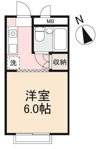 PALPORT(1K/3階)の間取り写真