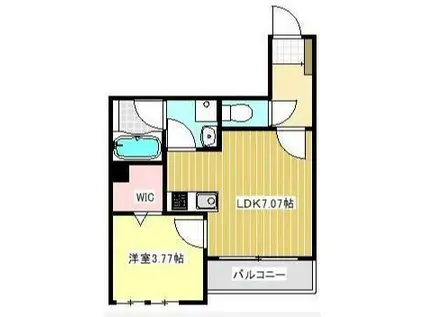 シェリム試験場前II(1DK/3階)の間取り写真