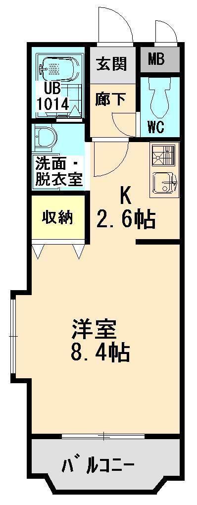 エクセレンス ときわA(1K/1階)の間取り写真