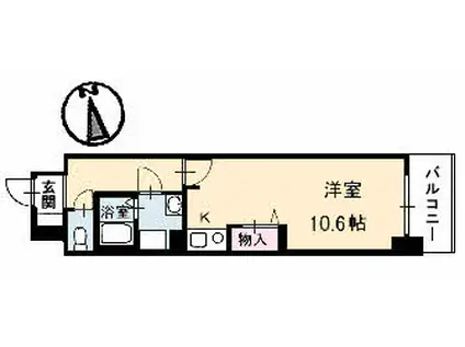 HOMAT2000(ワンルーム/3階)の間取り写真