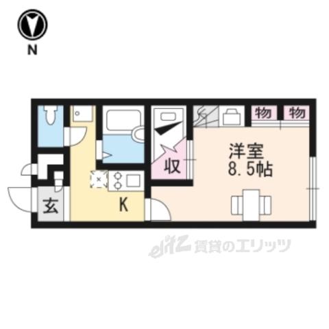 レオパレスヴィラ南田附Ⅰ(1K/2階)の間取り写真