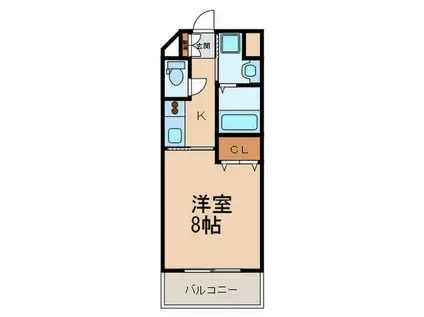 ＪＲ日豊本線 下曽根駅 徒歩10分 5階建 築14年(1K/3階)の間取り写真