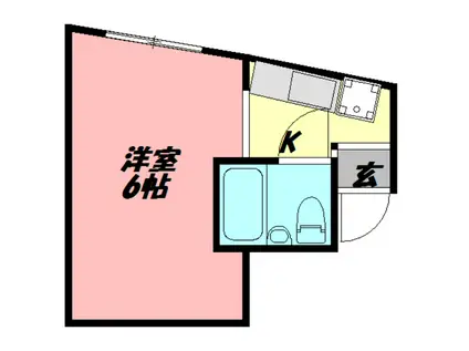 ライフウカイ(ワンルーム/3階)の間取り写真