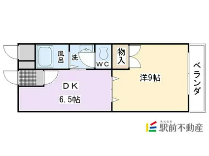 パークサイド小島(1DK/3階)の間取り写真