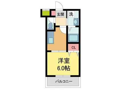A.GRAYISH宝塚(1K/3階)の間取り写真