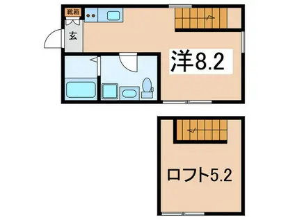 ウインドビュー戸塚(ワンルーム/1階)の間取り写真