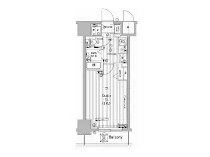 グランド・ガーラ横濱万世町(1K/2階)の間取り写真