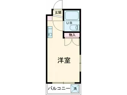 三恵ハイム三鷹(ワンルーム/3階)の間取り写真