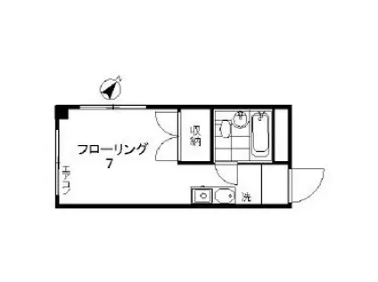 橋本ハイツ(ワンルーム/2階)の間取り写真