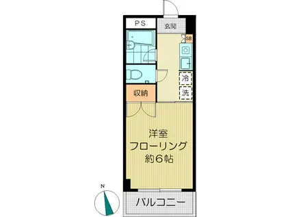 カーム・スクエア(1K/2階)の間取り写真