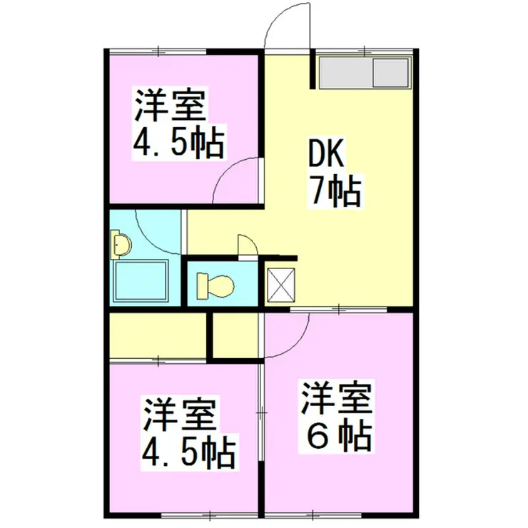 コーポ高田 2階階 間取り