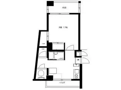 AMOUR名駅(1DK/3階)の間取り写真